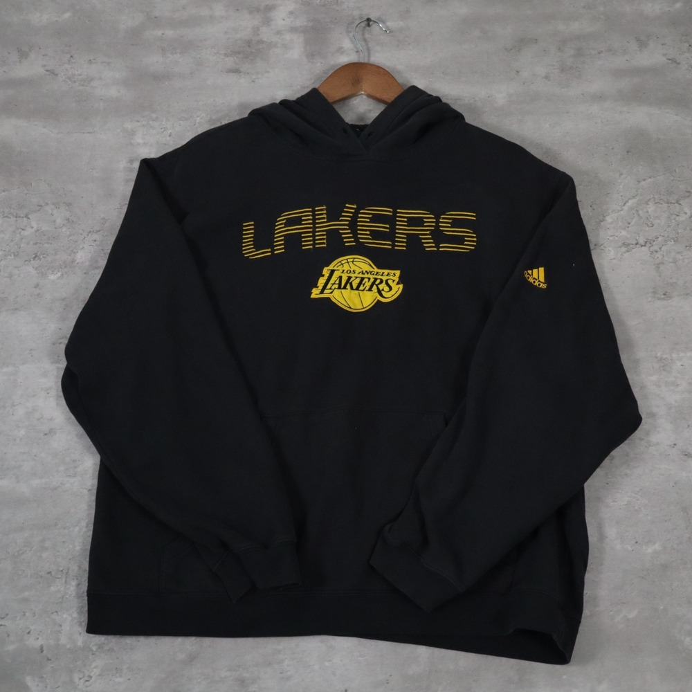 Adidas Los Angeles Lakers Hoodie XL Black NBA Basketball Pullover